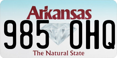 AR license plate 985OHQ
