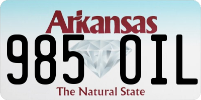 AR license plate 985OIL