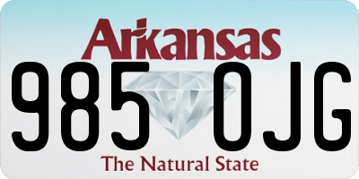 AR license plate 985OJG