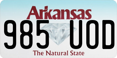 AR license plate 985UOD