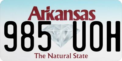 AR license plate 985UOH