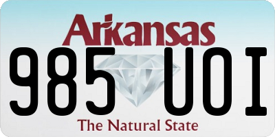 AR license plate 985UOI