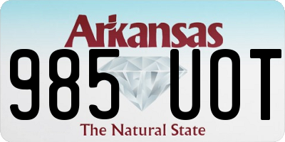 AR license plate 985UOT
