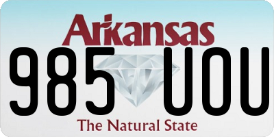 AR license plate 985UOU