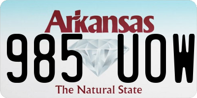 AR license plate 985UOW