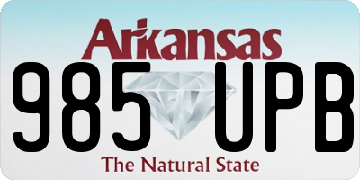AR license plate 985UPB