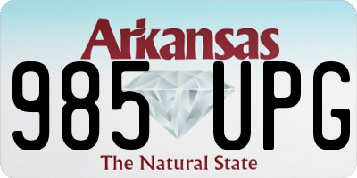 AR license plate 985UPG