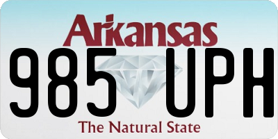 AR license plate 985UPH
