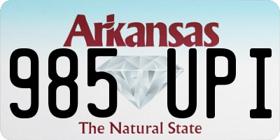 AR license plate 985UPI