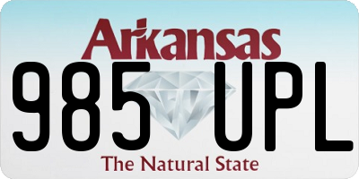AR license plate 985UPL