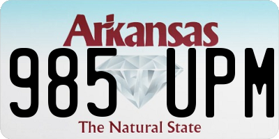 AR license plate 985UPM