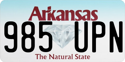 AR license plate 985UPN