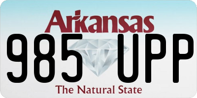 AR license plate 985UPP