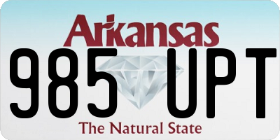 AR license plate 985UPT