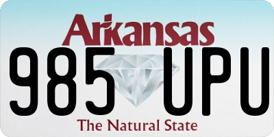 AR license plate 985UPU
