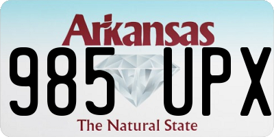AR license plate 985UPX