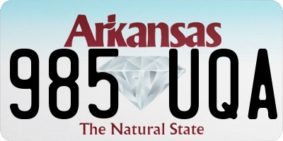 AR license plate 985UQA