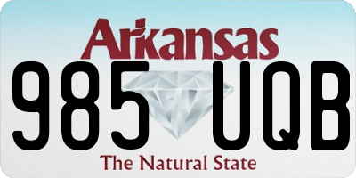AR license plate 985UQB