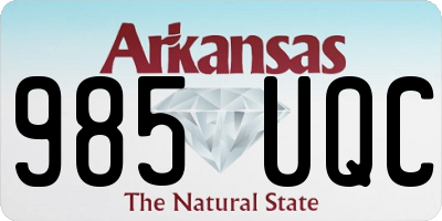 AR license plate 985UQC
