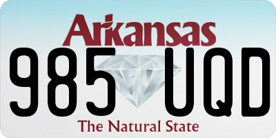 AR license plate 985UQD