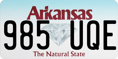 AR license plate 985UQE