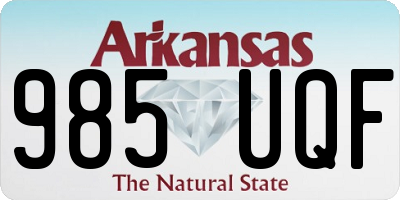 AR license plate 985UQF