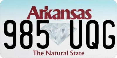 AR license plate 985UQG
