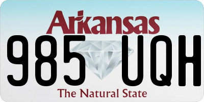 AR license plate 985UQH