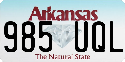 AR license plate 985UQL