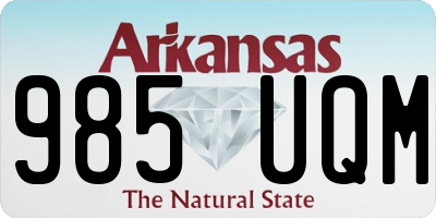 AR license plate 985UQM
