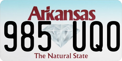 AR license plate 985UQO