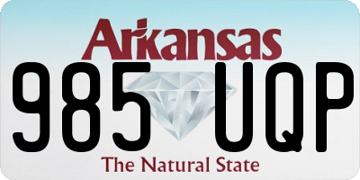 AR license plate 985UQP