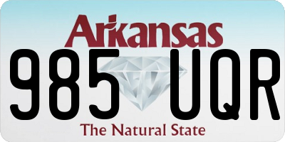 AR license plate 985UQR