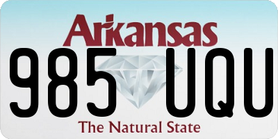 AR license plate 985UQU