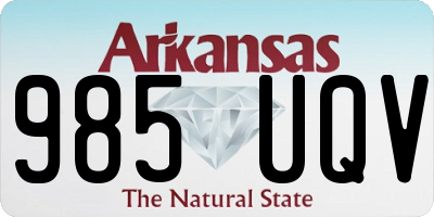 AR license plate 985UQV