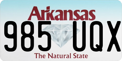 AR license plate 985UQX