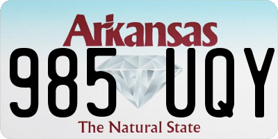 AR license plate 985UQY