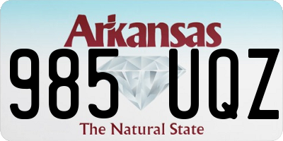 AR license plate 985UQZ