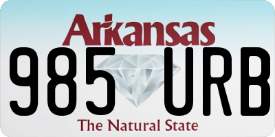 AR license plate 985URB