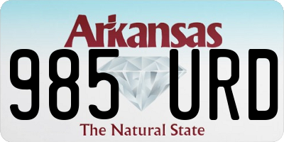 AR license plate 985URD
