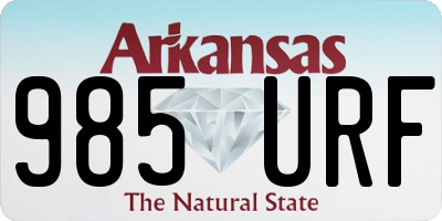 AR license plate 985URF