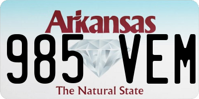 AR license plate 985VEM