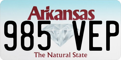 AR license plate 985VEP