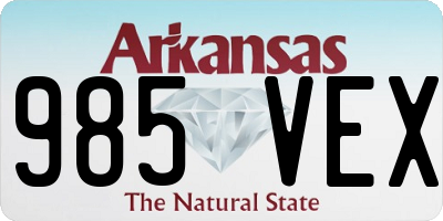 AR license plate 985VEX