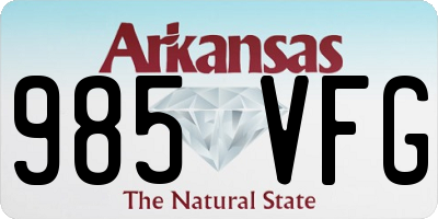 AR license plate 985VFG