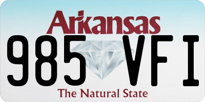 AR license plate 985VFI