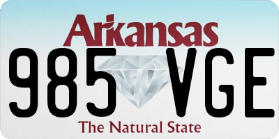 AR license plate 985VGE