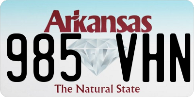 AR license plate 985VHN