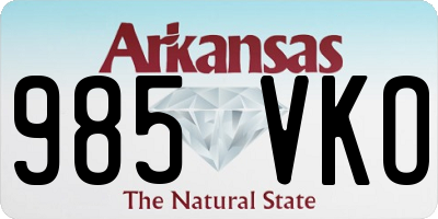 AR license plate 985VKO