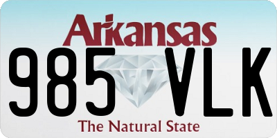 AR license plate 985VLK